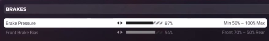 F1 2019 Australia Setup - brakes