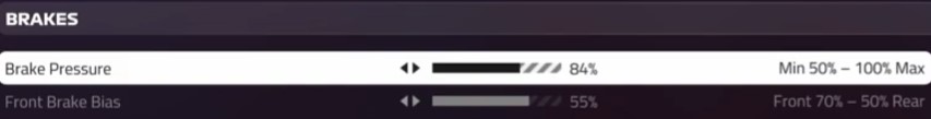F1 2019 Spain Setup - brakes
