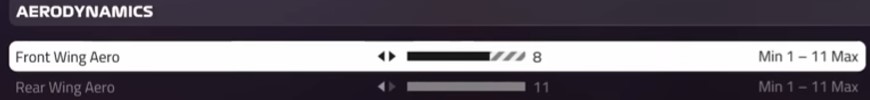 F1 2019 Hungary Setup - aerodynamics