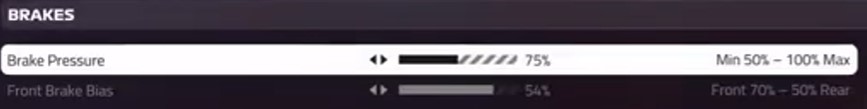 f1 2019 belgium setup - brakes