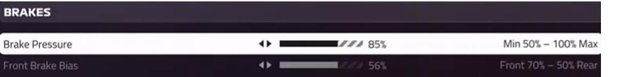 F1 2019 Monza Setup - brakes