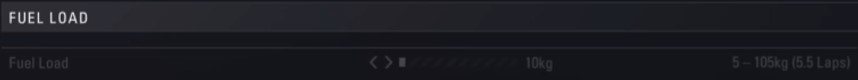 F1 2018 China Setup - fuel load