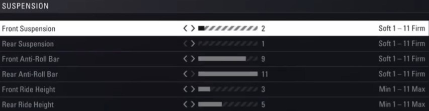 F1 2018 China Setup - suspension