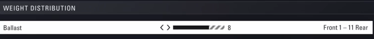 F1 2018 Spain Setup - weight
