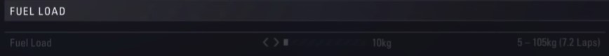 F1 2018 Austria Setup - fuel load
