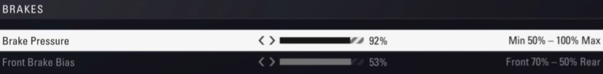 F1 2018 Austria Setup - brakes
