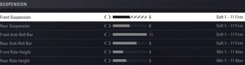 F1 2018 Silverstone Setup - suspension