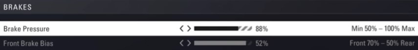 F1 2018 Silverstone Setup - brakes