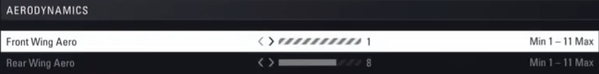 F1 2018 Germany Setup - aerodynamics