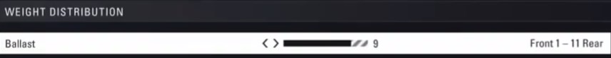 F1 2018 Spa Setup - weight