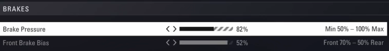 F1 2018 monza Setup - brakes