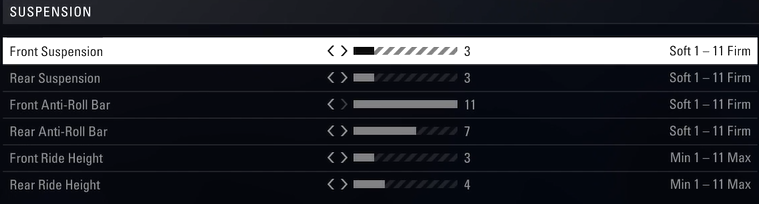 F1 2018 singapore Setup - suspension