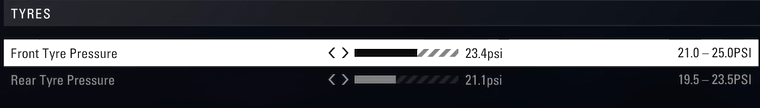 F1 2018 singapore Setup - tyres