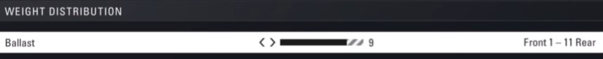 F1 2018 Abu Dhabi Car Setup - weight