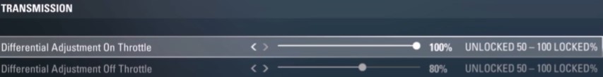 f1 2017 bahrain setup - transmission