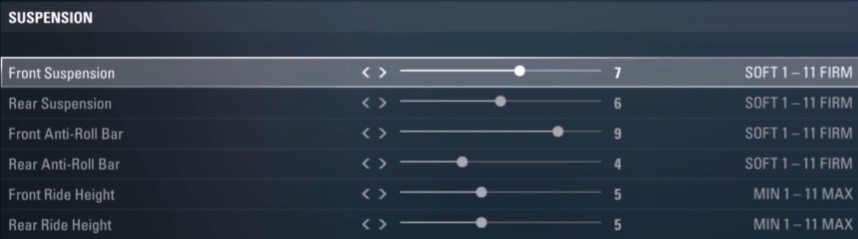 f1 2017 bahrain setup - suspension