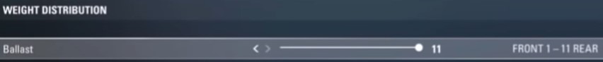 F1 2017 Spain Car Setup - weight