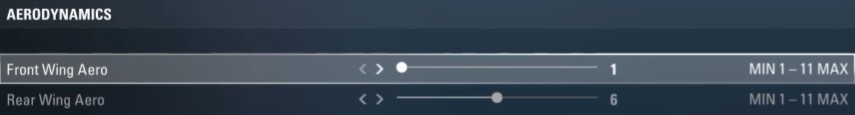 f1 2017 belgium setup - aerodynamics