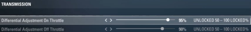 f1 2017 belgium setup - transmission