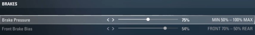 f1 2017 belgium setup - brakes
