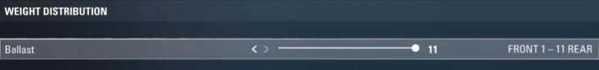 f1 2017 belgium setup - weight