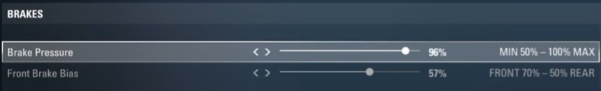 F1 2017 Monza Setup - brakes