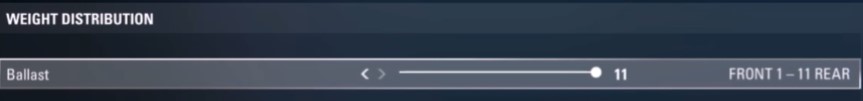 F1 2017 Malaysia Setup - weight