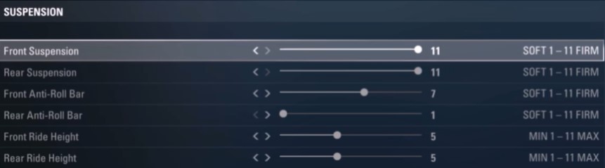 F1 2017 Malaysia Setup - suspension