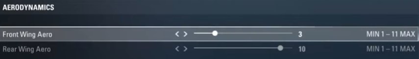 F1 2017 usa Setup - aerodynamics