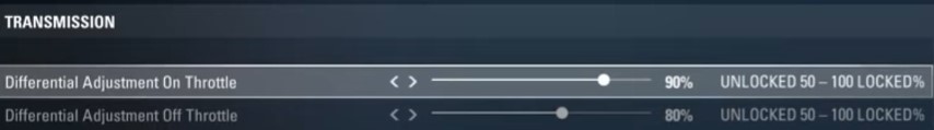F1 2017 usa Setup - transmission