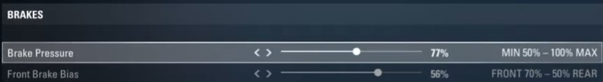 F1 2017 usa Setup - brakes