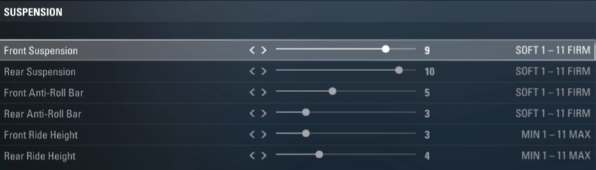F1 2017 Mexico Setup - suspension