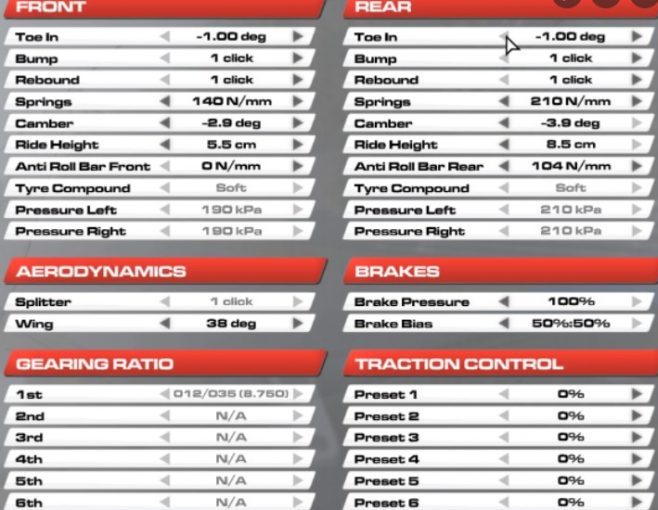 raceroom car setups