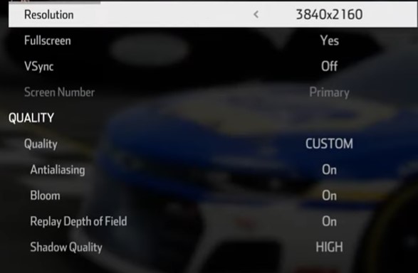 Nascar Heat 5 Graphics Settings