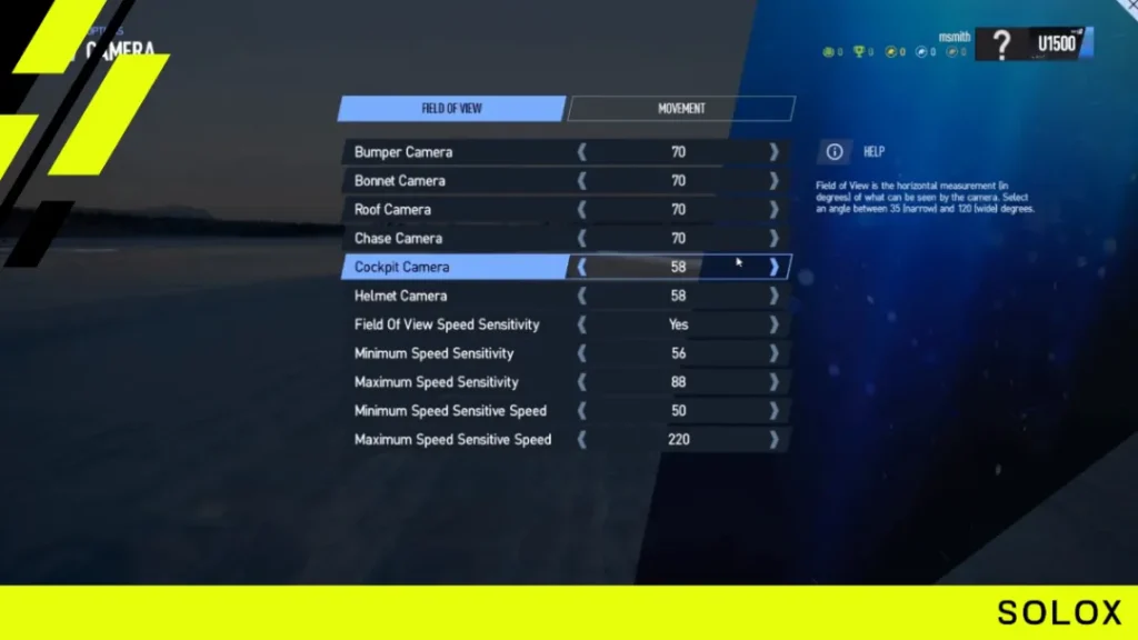 What is the best FOV setting for Project Cars 2?