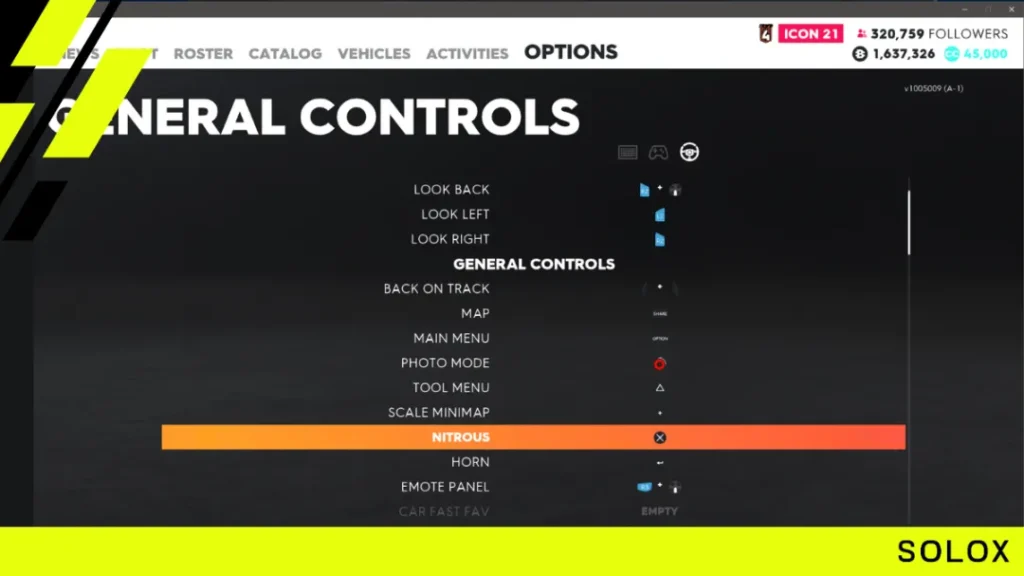 Logitech G29/G920 general wheel settings