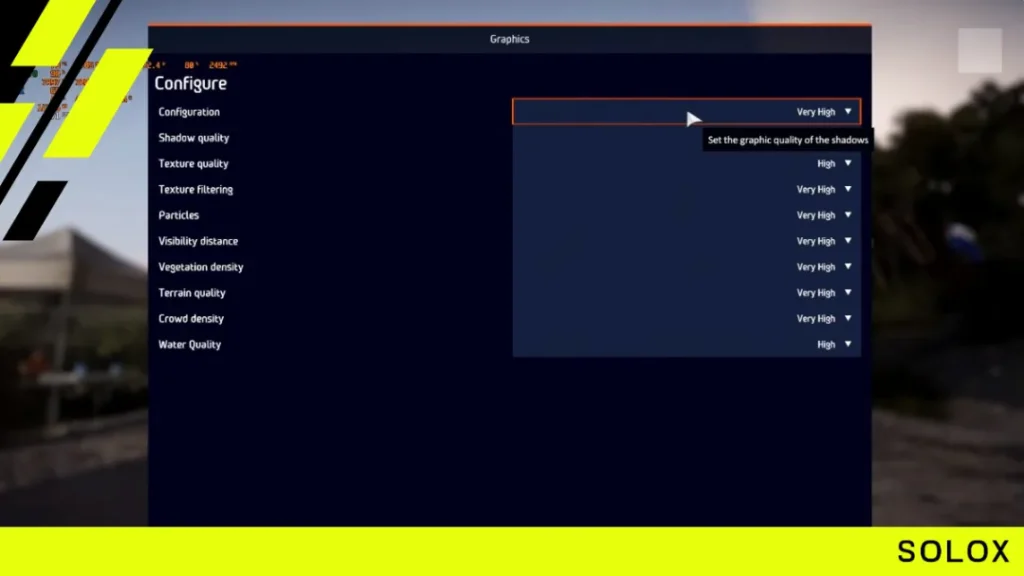 Graphics settings