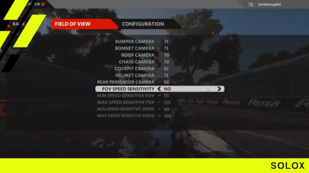 What's the FOV in Automobilista 2?