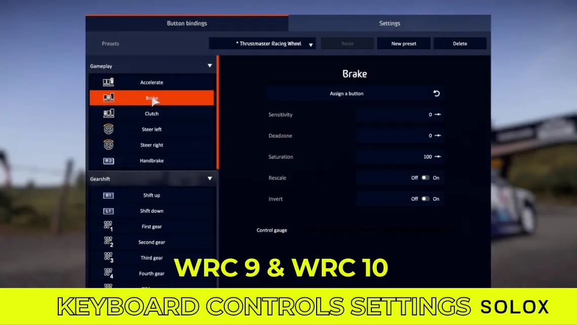 WRC 9 and WRC 10 Keyboard Controls Settings