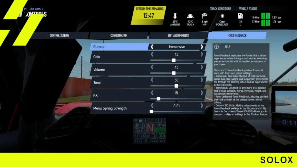 Project Cars 2 Thrustmaster Settings (T300, TX & TMX)