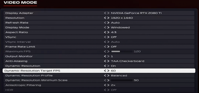 F1 2020 advanced VR settings