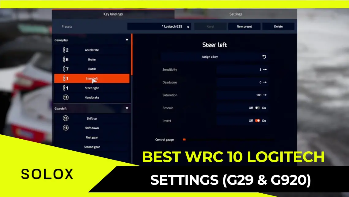 Best WRC 10 Logitech Settings (G29 & G920)