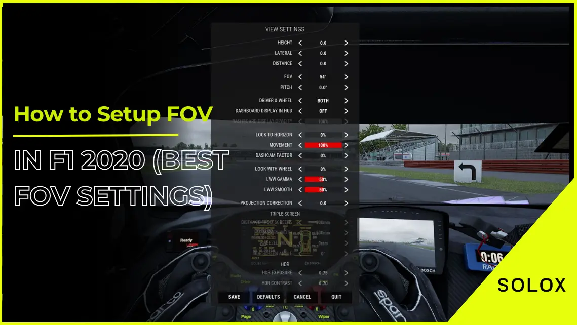 How to Setup FOV in F1 2020 (Best FOV Settings)