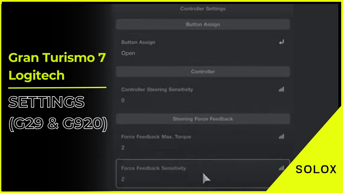 Gran Turismo 7 Logitech Settings (G29 and G920)