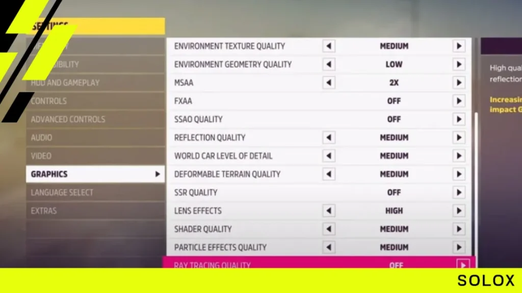 What are the best FH5 xbox graphics settings?