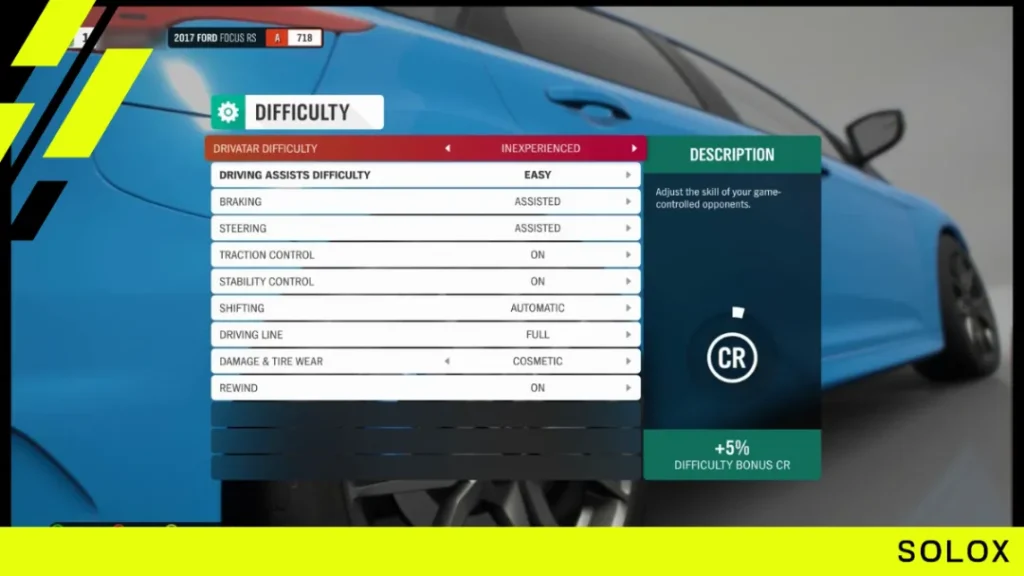 Best Forza Horizon 4 Difficulty Settings