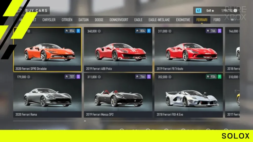 Forza Motorsport 6: Most Expensive Cars list