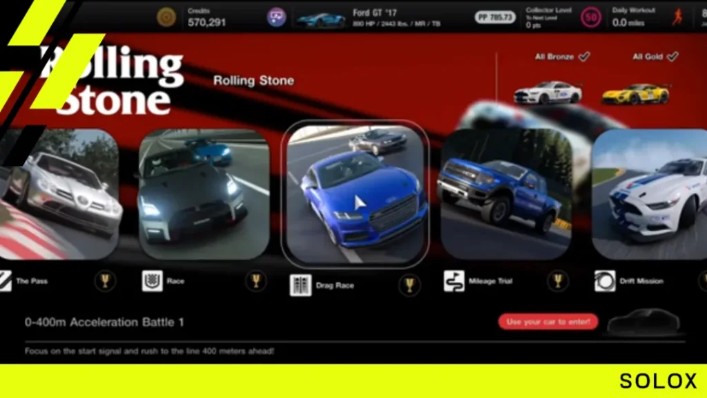 Drag Racin Customization Settings in GT7