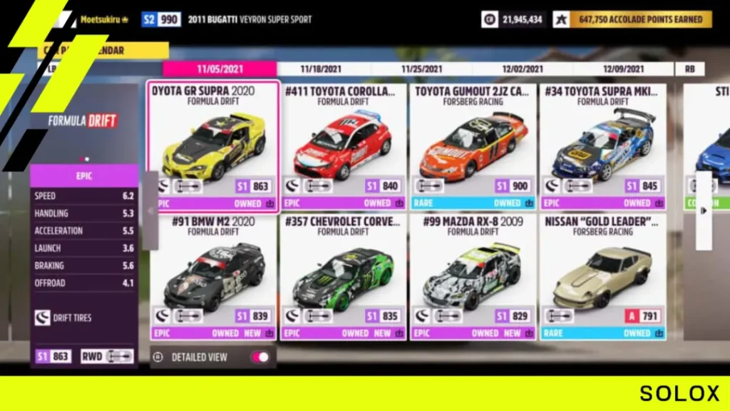 What's the full Forza Horizon 5 Car Pass DLC list?