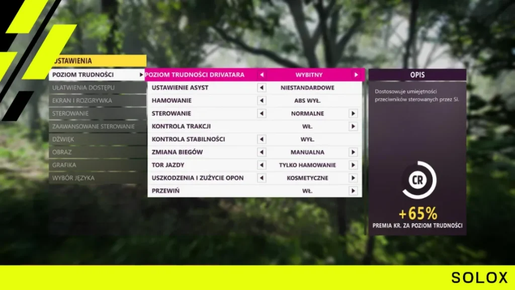 Difficulty settings for the FH5 AFK Goliath glitch